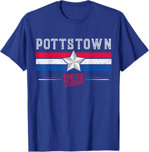 Pottstown Retro Vintage Shirt Gift Women Men Kids T-Shirt - T-Shirt | Royal
