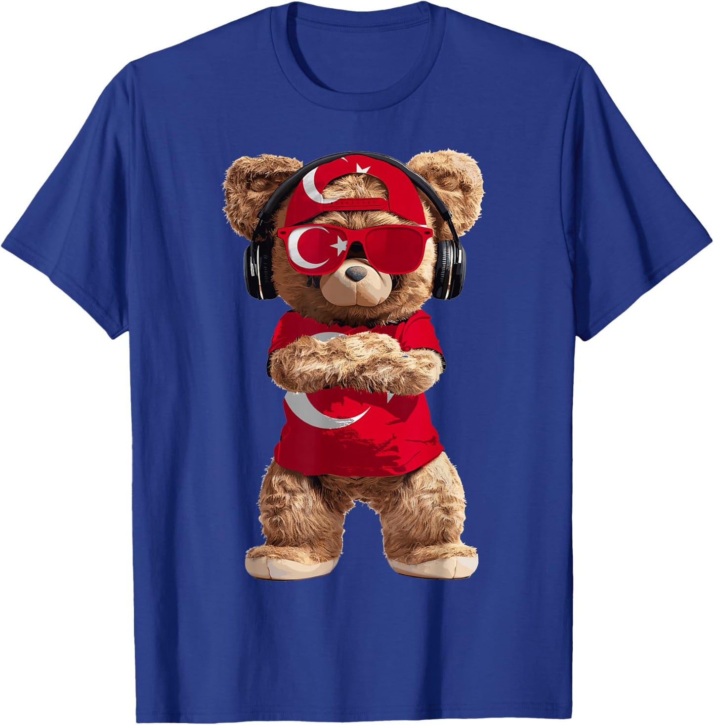 Turkey Flag Souvenirs Bear Outfit Products Turkish T-Shirt - T-Shirt | Royal