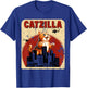 Catzilla Funny Giant Orange Tabby Cute Classic Japanese Film T-Shirt - T-Shirt | Royal