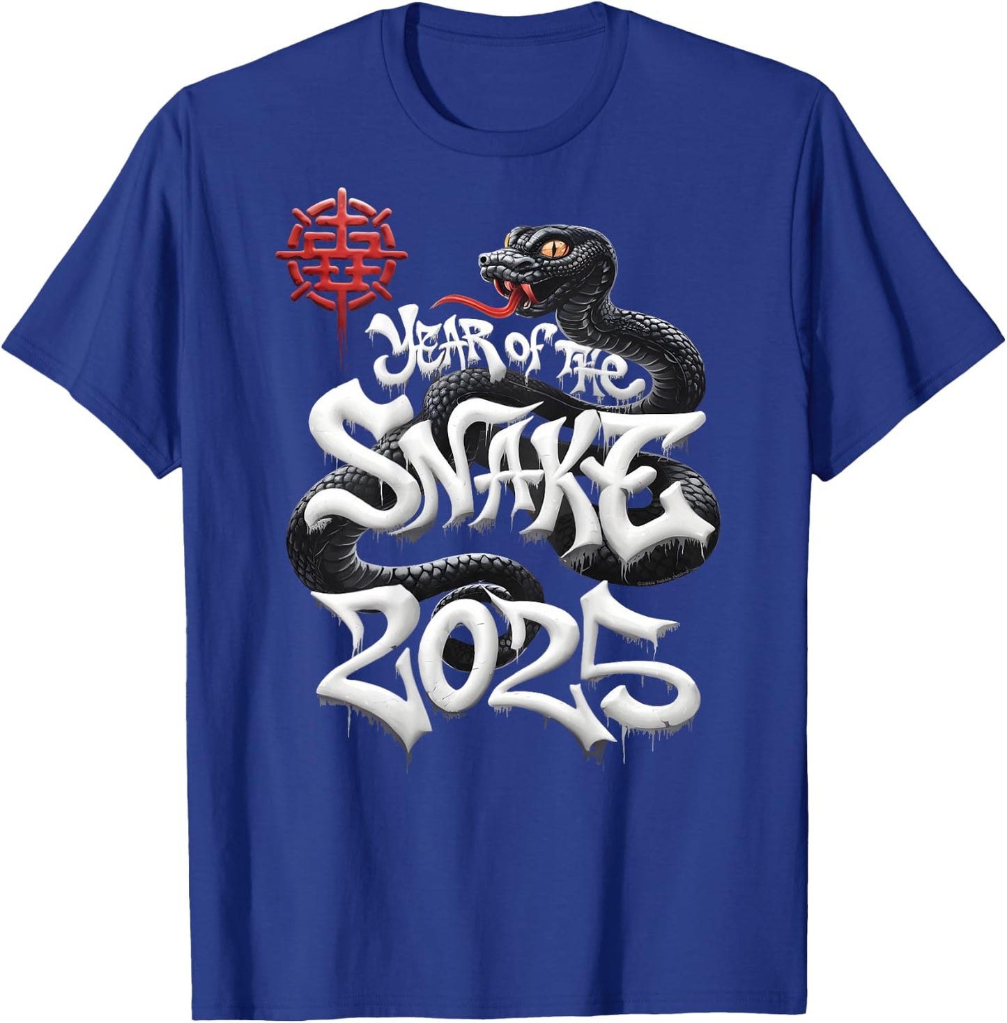 On Back | Year Of The Snake 2025 Lunar and Chinese New Year T-Shirt - T-Shirt | Royal