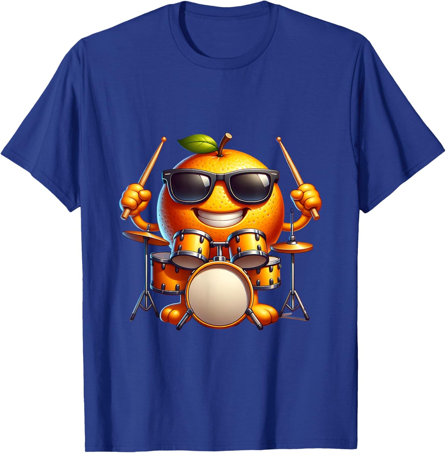 Drums Orange Fruit Rire Batterie Solaire T-Shirt - T-Shirt | Royal