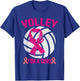 Volley For A Cure Volleyball Breast Cancer Awareness T-Shirt - T-Shirt | Royal