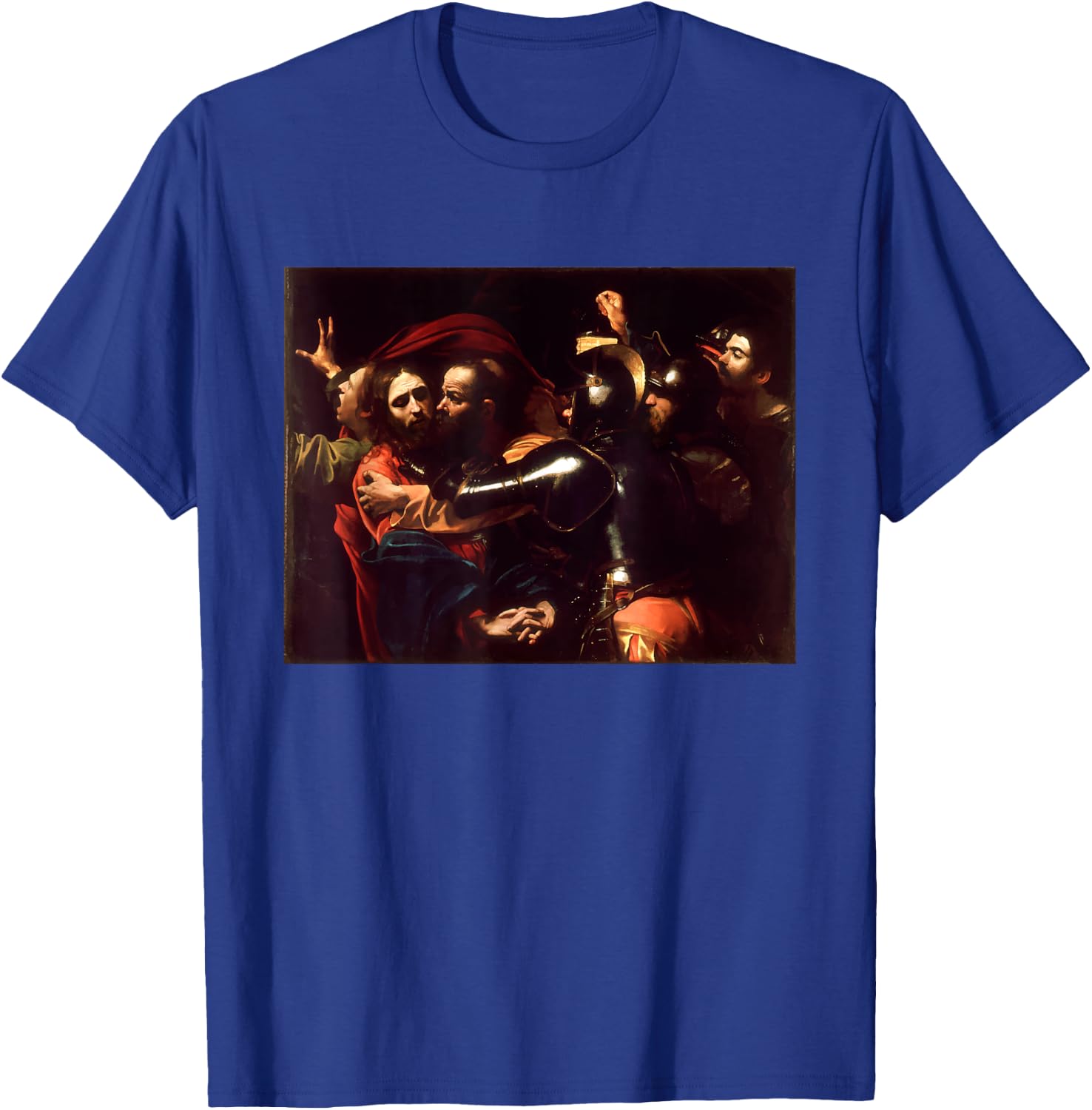 Caravaggios The Taking of Christ | Art Painting T-Shirt - T-Shirt | Royal
