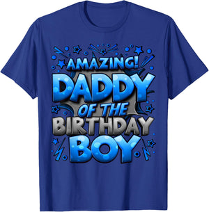 Daddy of the Birthday Boy Matching Family Father T-Shirt - T-Shirt | Royal