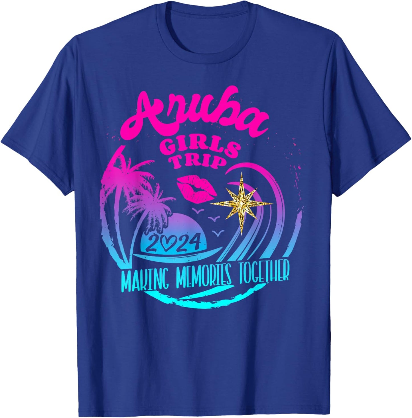 Girls Trip Aruba 2024 Beach Weekend Birthday Squad T-Shirt - T-Shirt | Royal