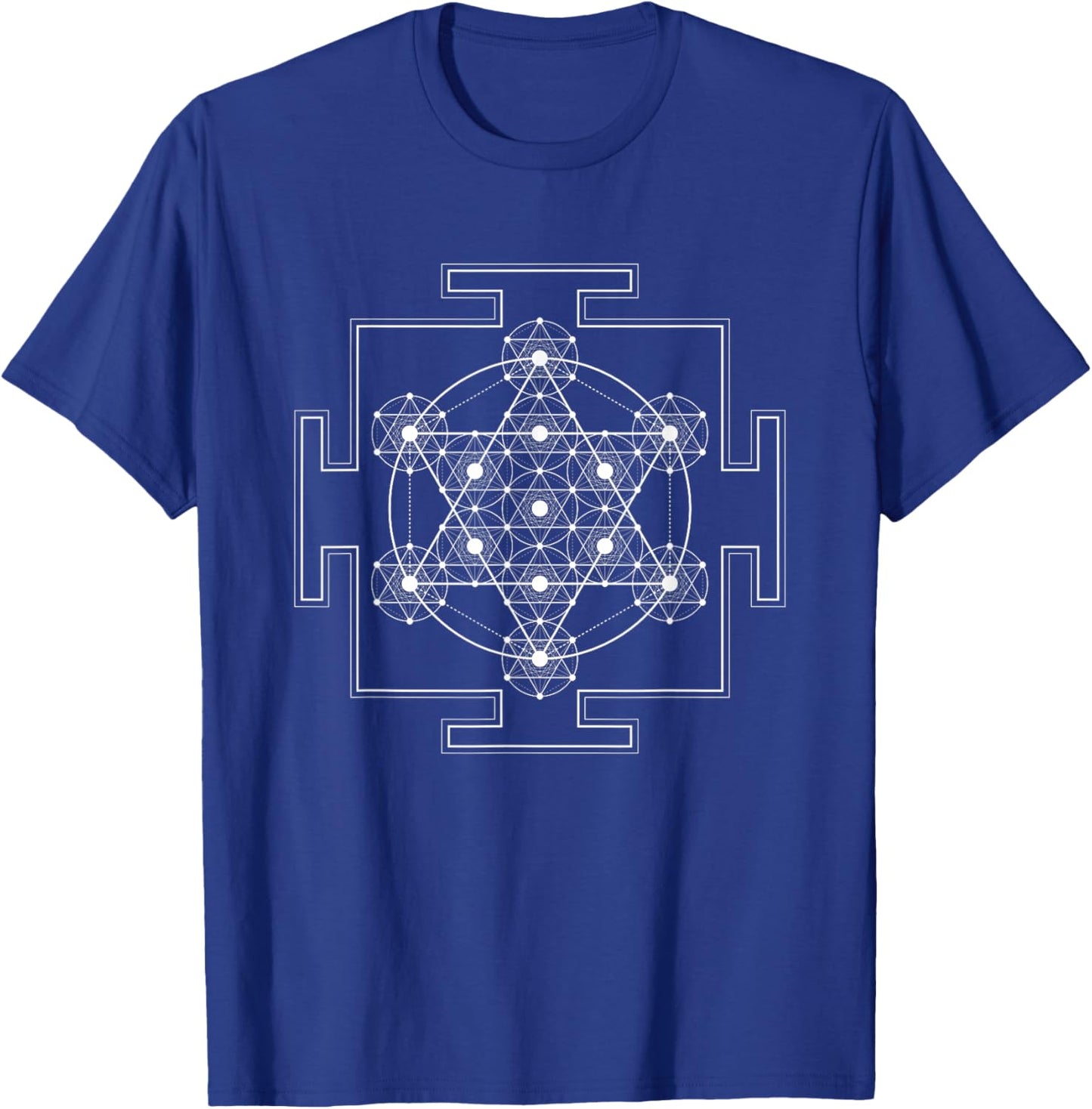 Detailed Metatron's Cube Yantra Sacred Geometry T-Shirt - T-Shirt | Royal