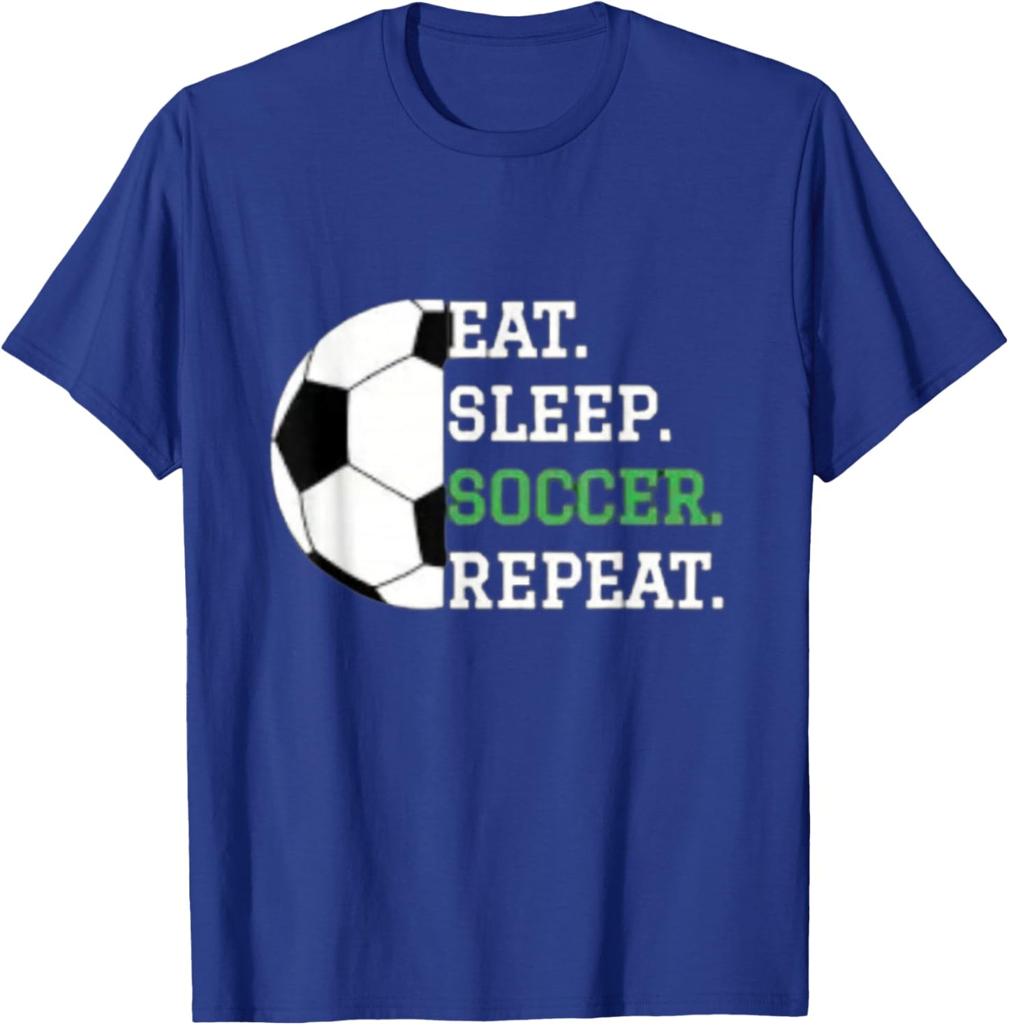 Eat Sleep Soccer Repeat Soccer Player Coach Boys Men Kids T-Shirt - T-Shirt | Royal