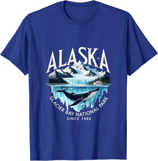 Alaska Glacier Bay National Park Sine 1980 Alaska Cruise T-Shirt - T-Shirt | Royal