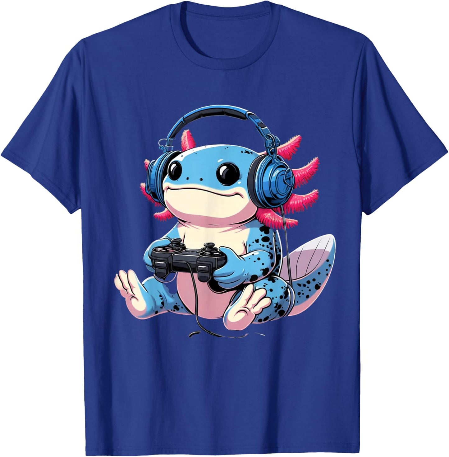 Funny Axolotl Gamer Gaming Axolotl Video Game T-Shirt - T-Shirt | Royal