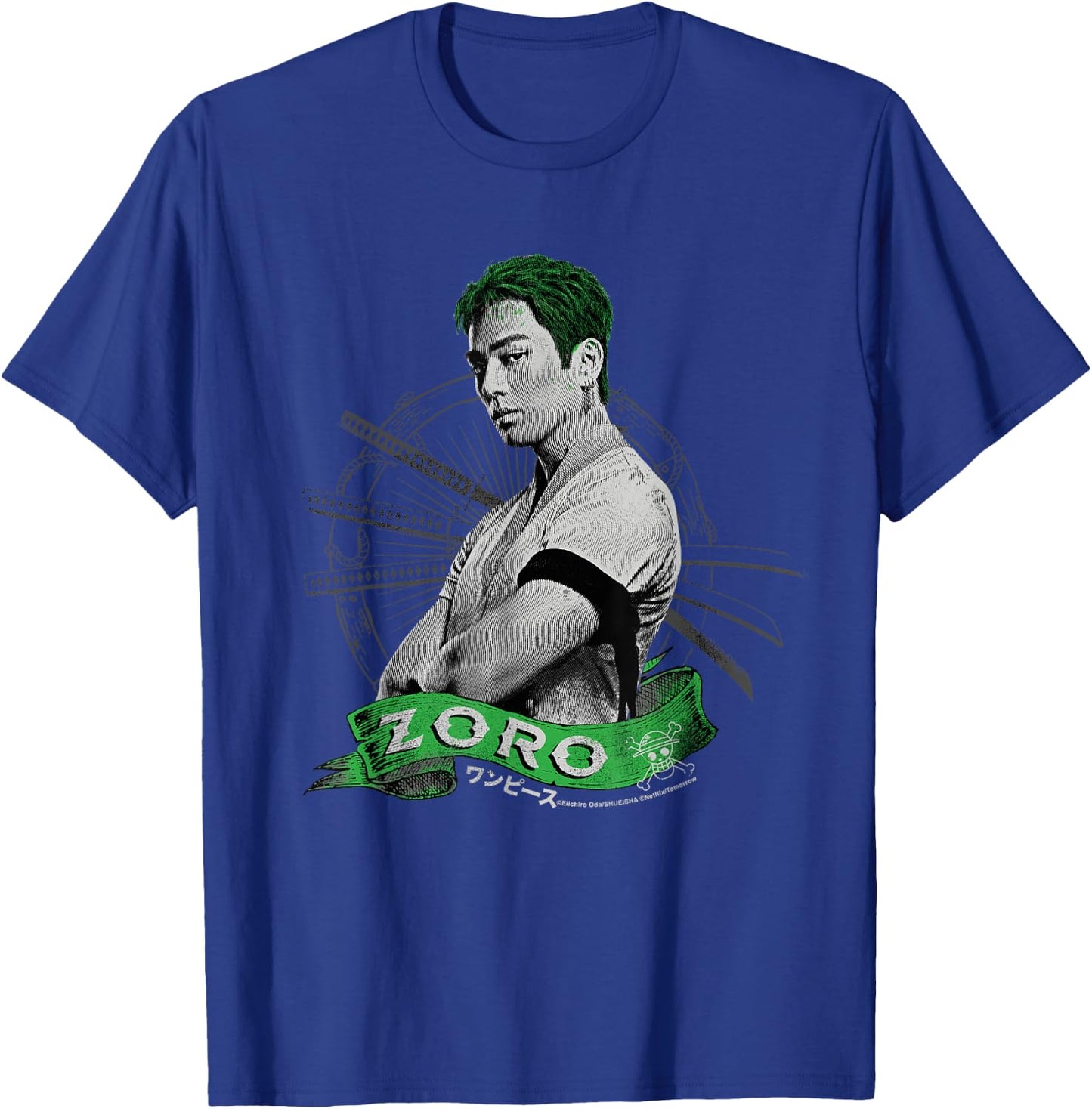 One Piece Roronoa Zoro Live Action Straw Hat Pirate Hunter , Black, S T-Shirt - T-Shirt | Royal