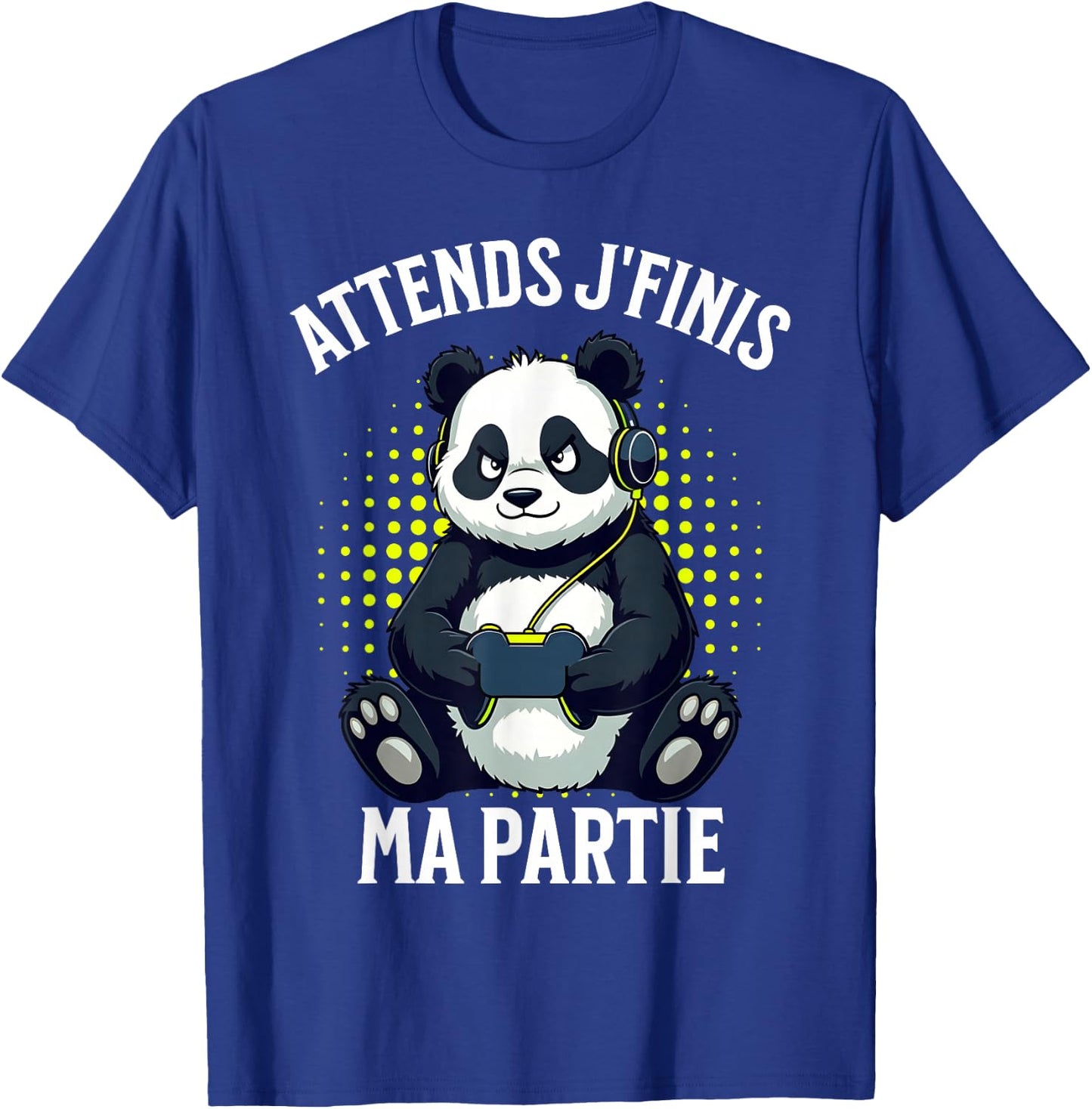 video games panda gaming boy gamer , Black, S T-Shirt - T-Shirt | Royal