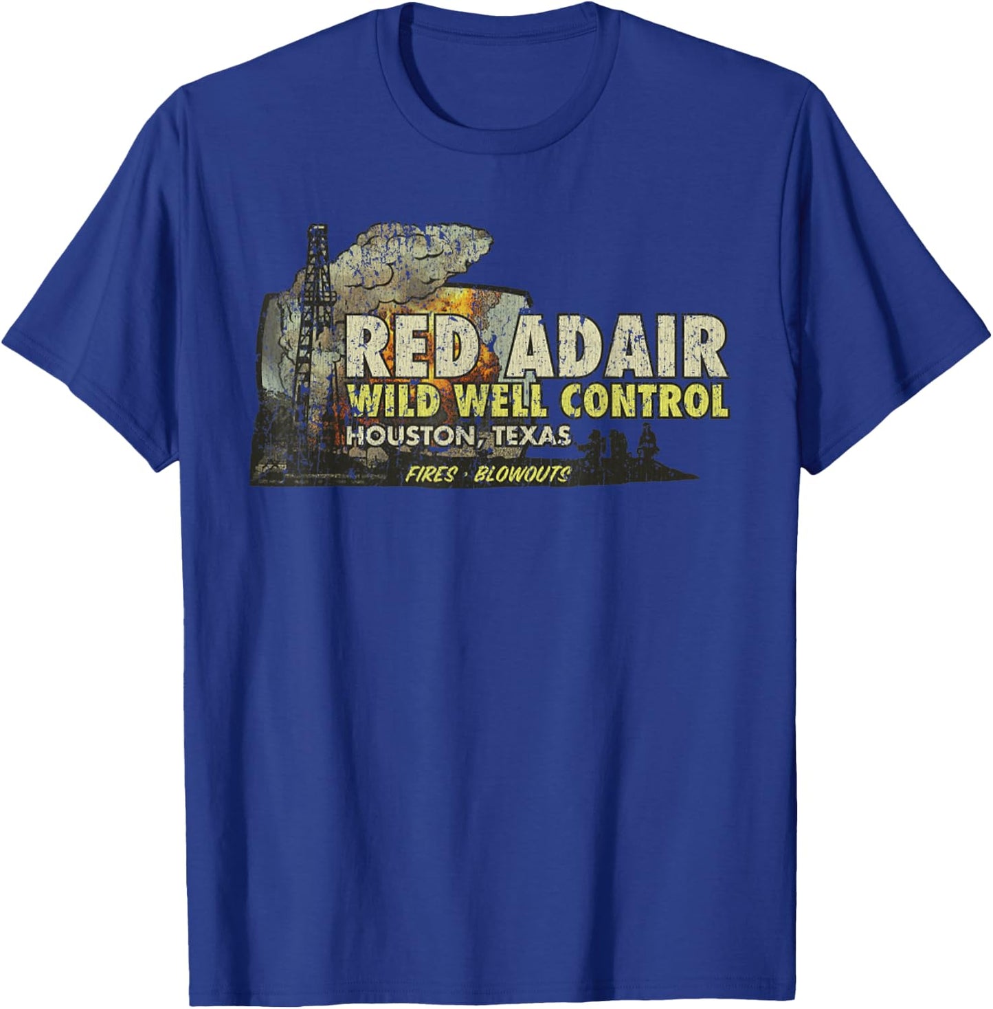 Vintage Red Adairs Wild Well Control 1959 Texas T-Shirt - T-Shirt | Royal