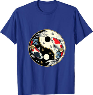 Yin Yang Koi Fish Design T-Shirt - T-Shirt | Royal