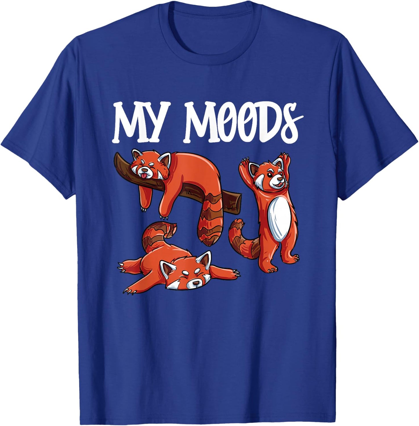 Funny Red Panda Design- Moody Red Panda T-Shirt - T-Shirt | Royal