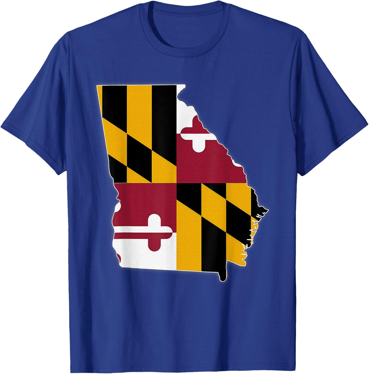 GEORGIA STATE MAP MARYLAND MD Flag Roots Men Women Gift T-Shirt - T-Shirt | Royal