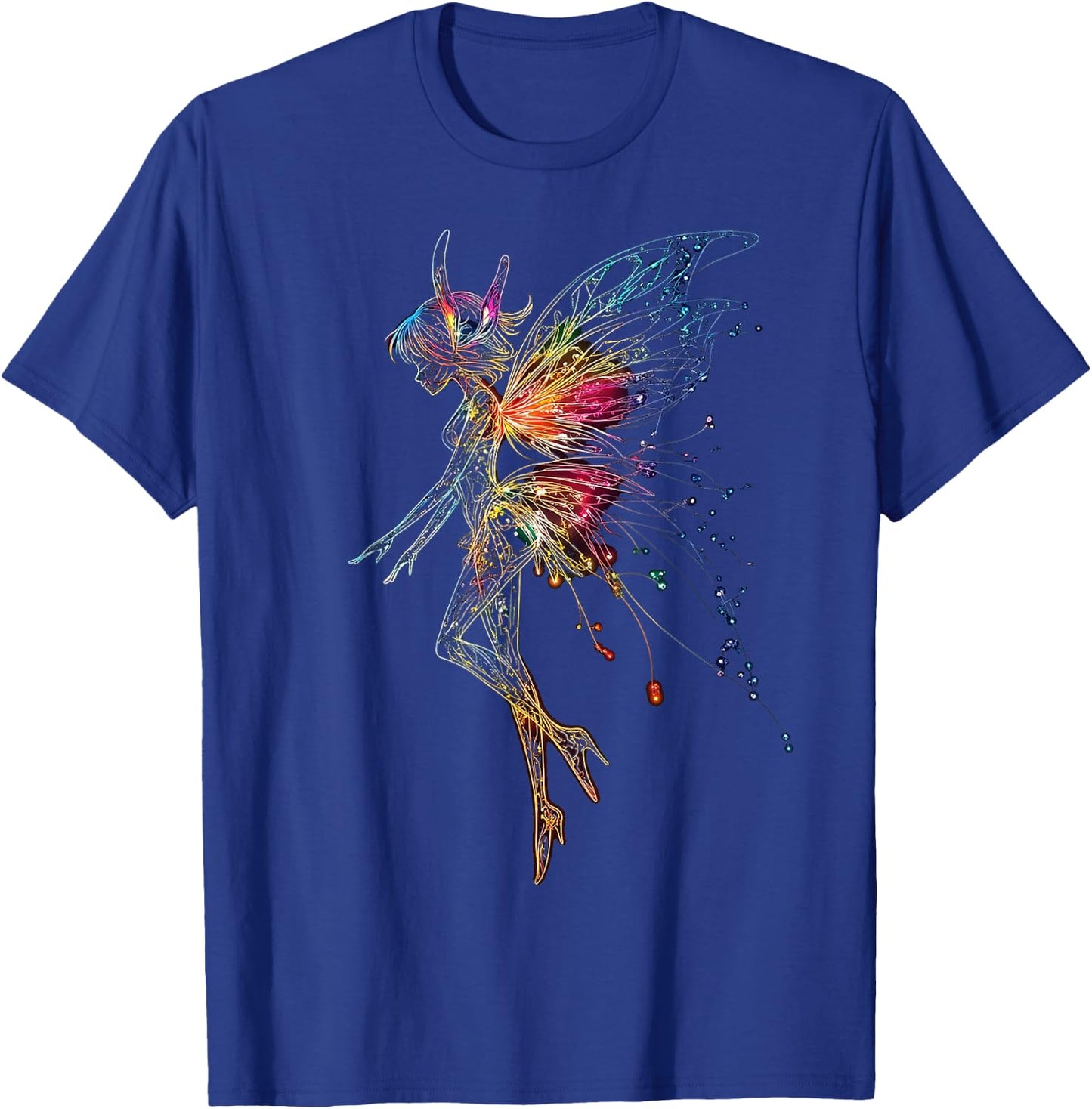 Fairy Mythical Graphic Fantasy Illustration Fairy , Black, S T-Shirt - T-Shirt | Royal