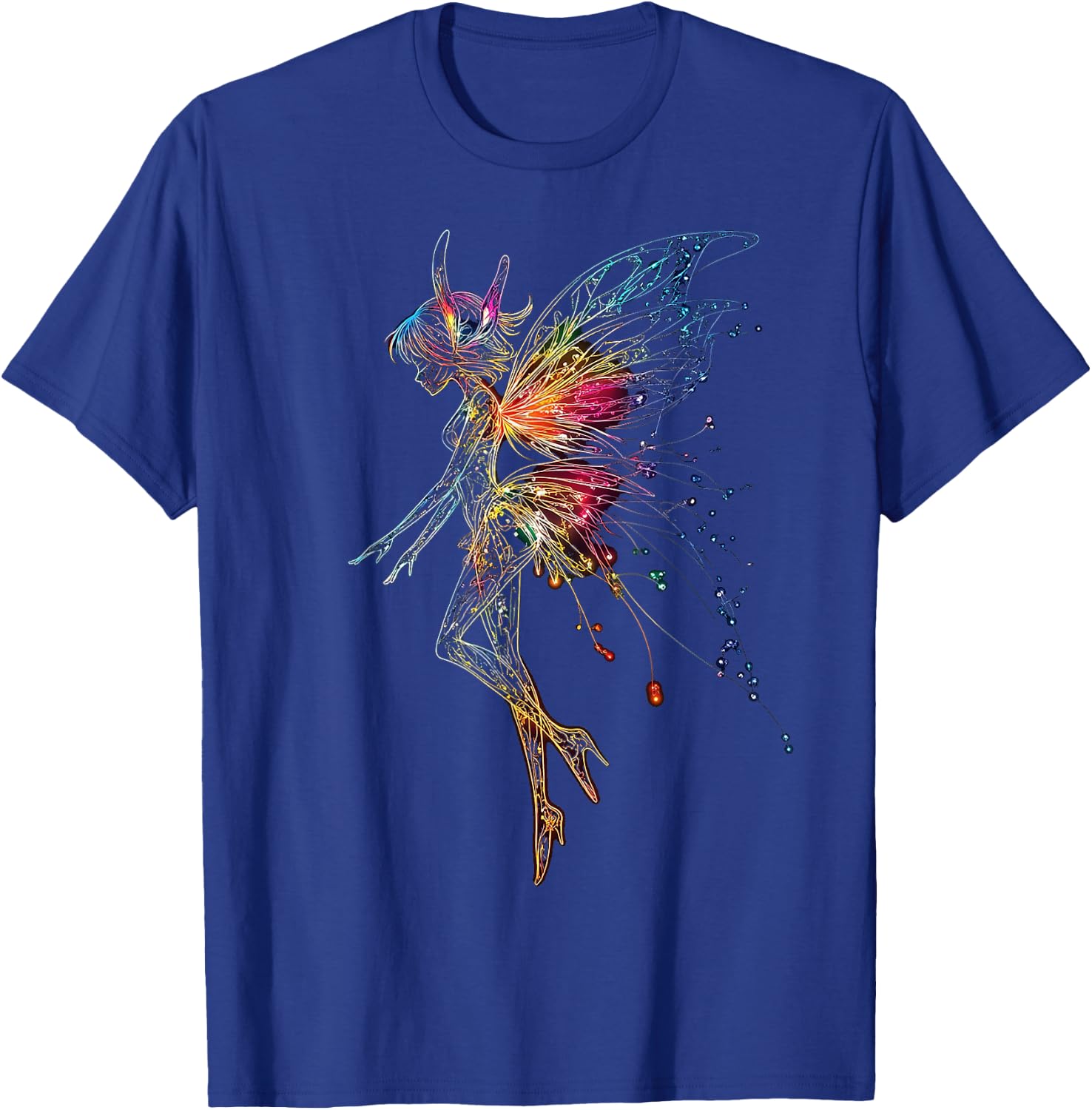 Fairy Mythical Graphic Fantasy Illustration Fairy , Black, S T-Shirt - T-Shirt | Royal