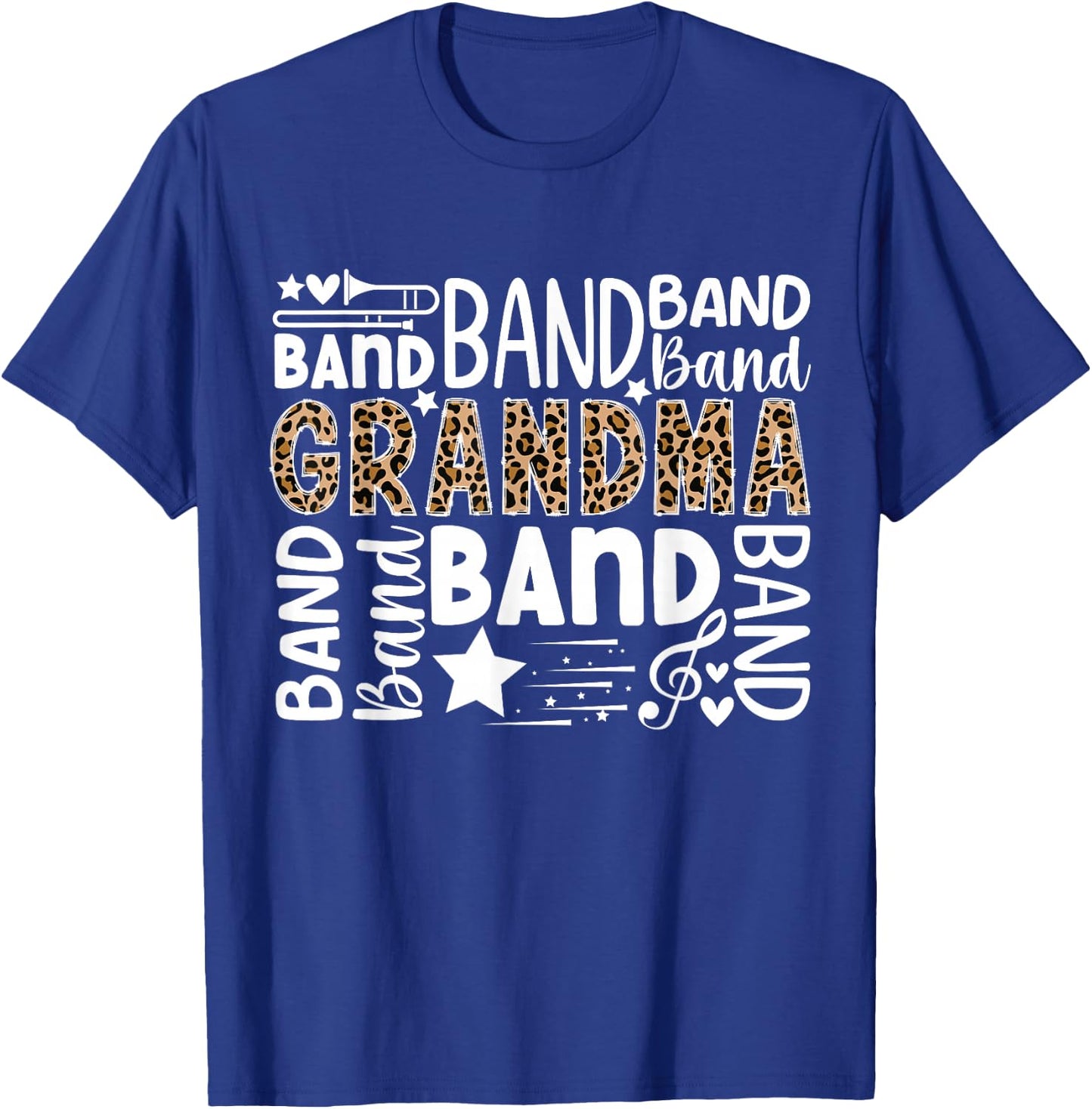 Band Grandma Leopard Marching Band Grandma T-Shirt - T-Shirt | Royal