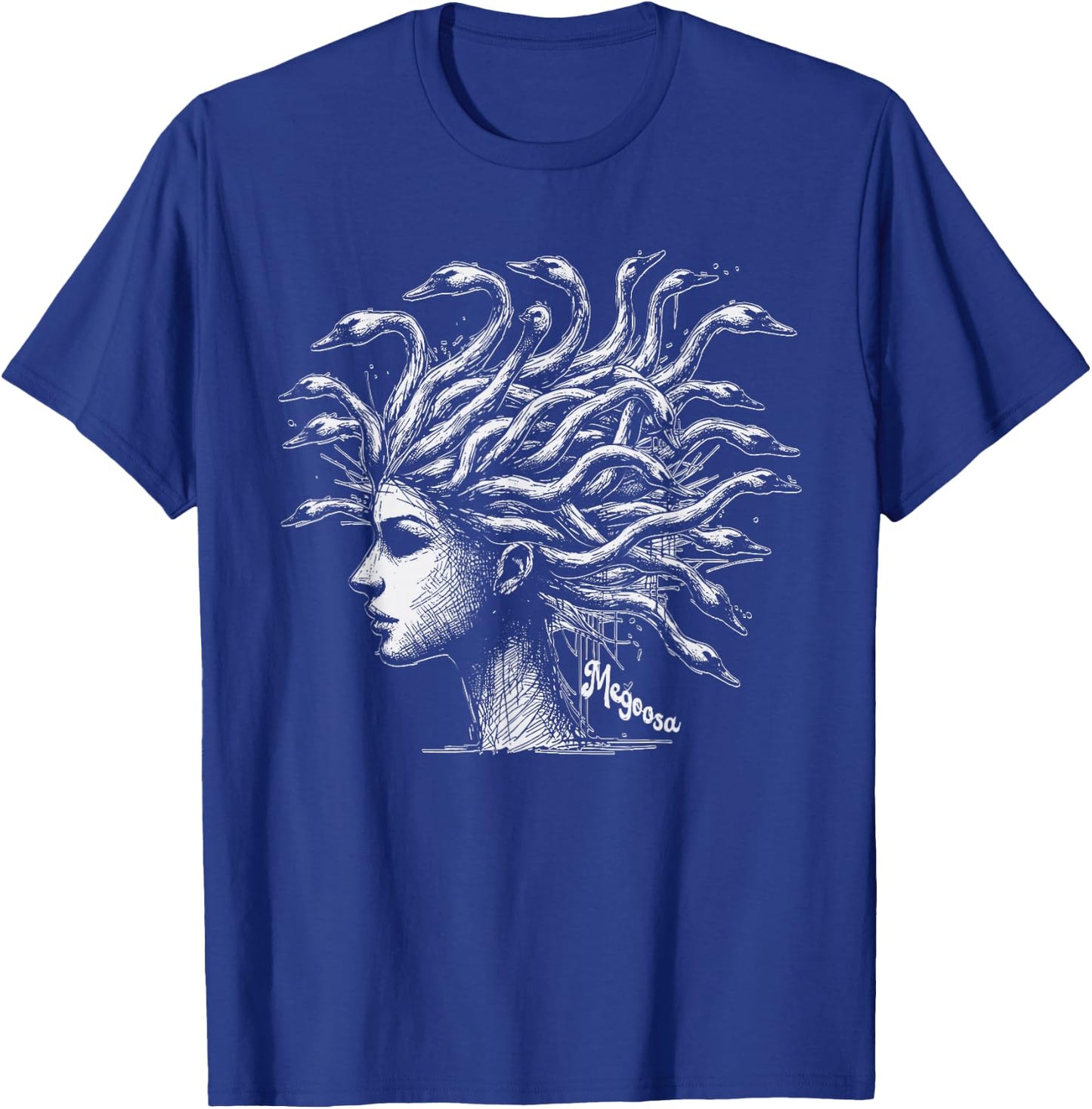 Funny Pun Medusa Snakes Greek Mythology Gorgon Megoosa T-Shirt - T-Shirt | Royal