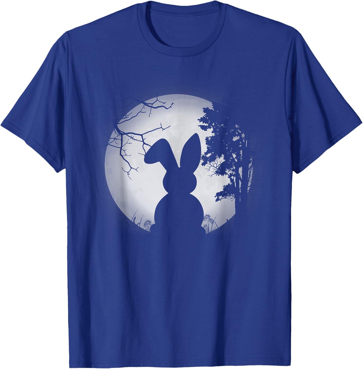 Cute Design Rabbit And Moon Rabbit Lover Men Women T-Shirt - T-Shirt | Royal
