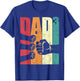 Dad Squared Retro Father of Three Kids Fist Bump Fathers Day T-Shirt - T-Shirt | Royal