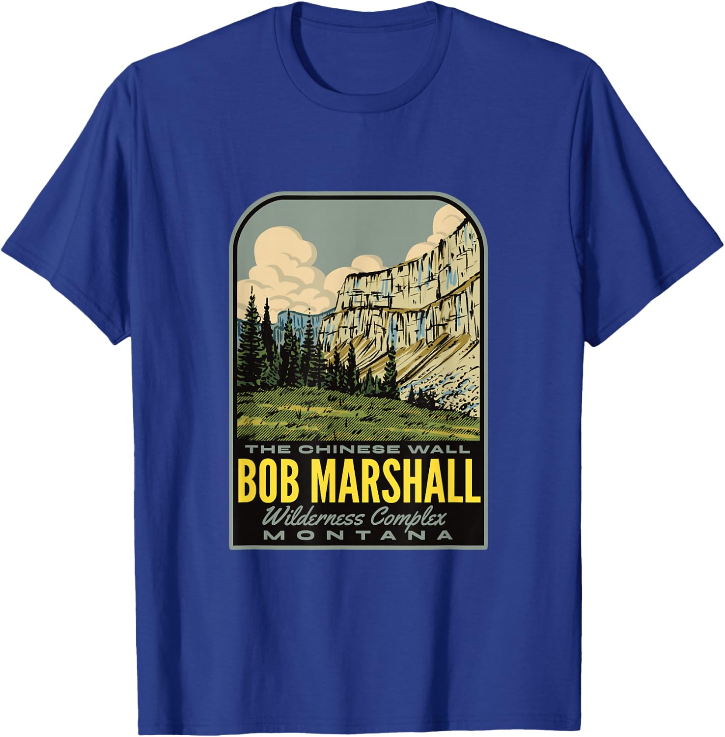 Bob Marshall Wilderness Montana T-Shirt - T-Shirt | Royal