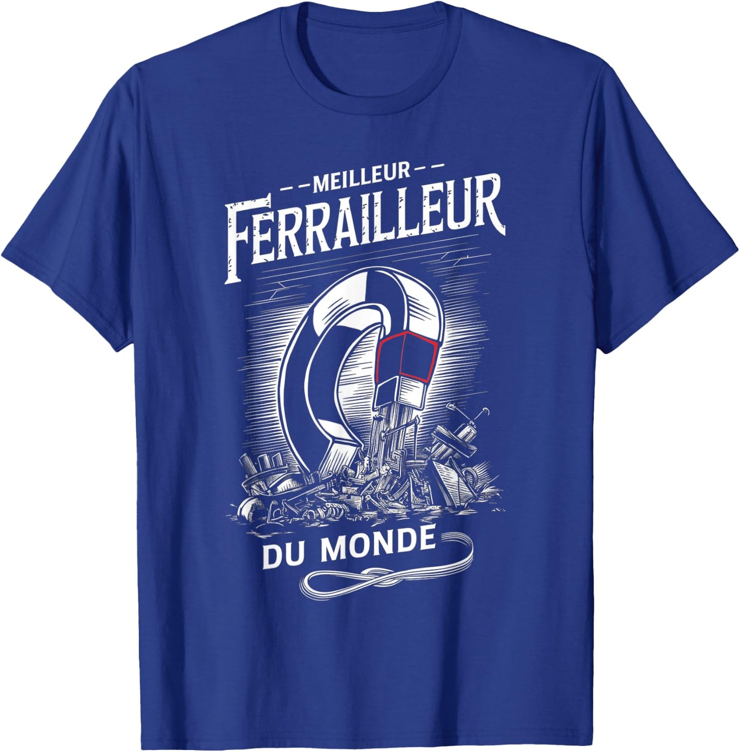 Meilleur Ferrailleur du Monde Industriel Aimant Métallique T-Shirt - T-Shirt | Royal