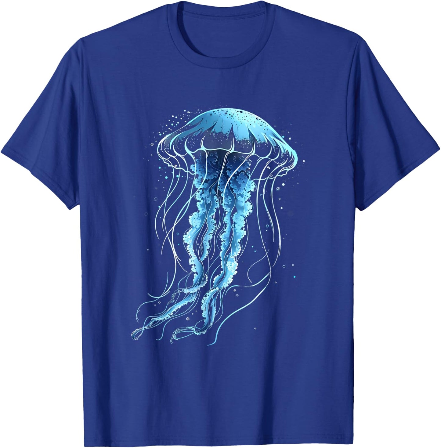Jellyfish Motif Marine Mammal Sea Ocean Animal Artwork T-Shirt - T-Shirt | Royal