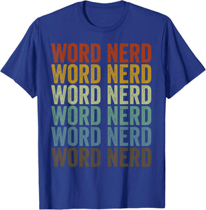 Word Nerd Book Lover Reader Bookworm T-Shirt - T-Shirt | Royal