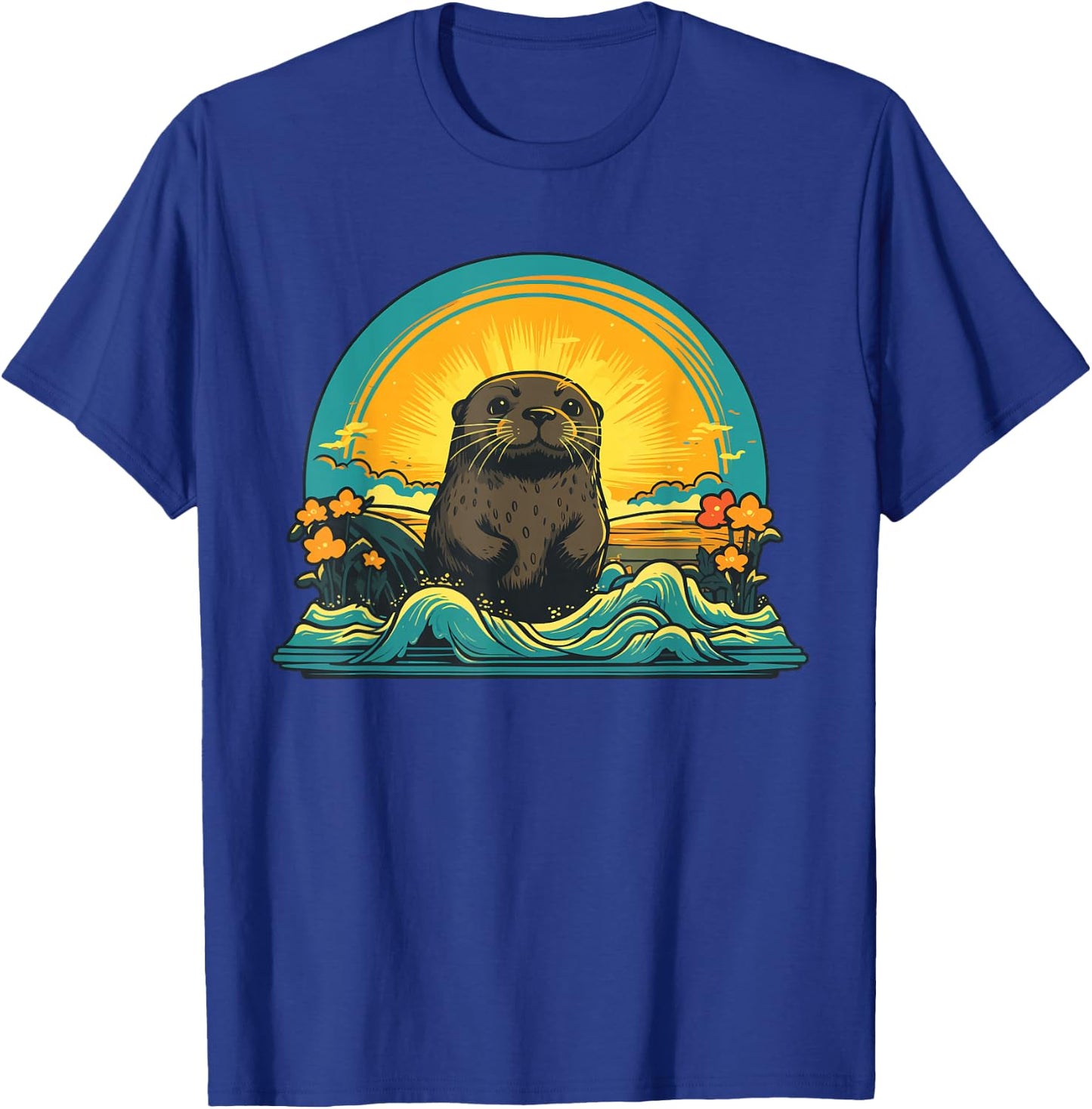 Otter Sunrise T-Shirt - T-Shirt | Royal