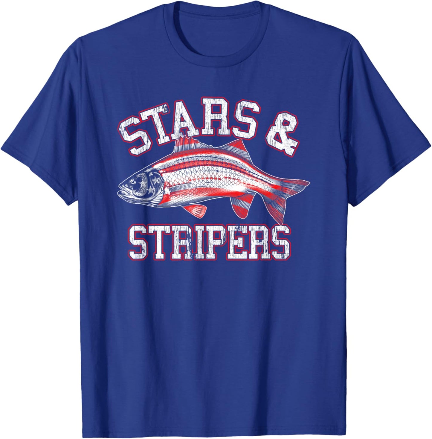 Stars & Stripers Fishing T-Shirt - T-Shirt | Royal