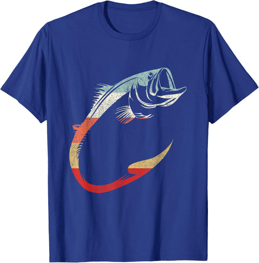 Minimal Cool Fish Hook Art for Unique Fishing Lovers T-Shirt - T-Shirt | Royal