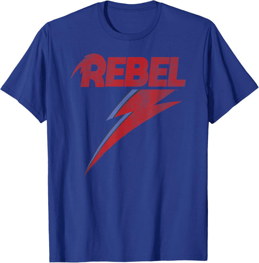 David Bowie Distressed Rebel Music , black T-Shirt - T-Shirt | Royal