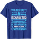 Vintage Wastewater Own Risk Water Treatment Plant Operator T-Shirt - T-Shirt | Royal