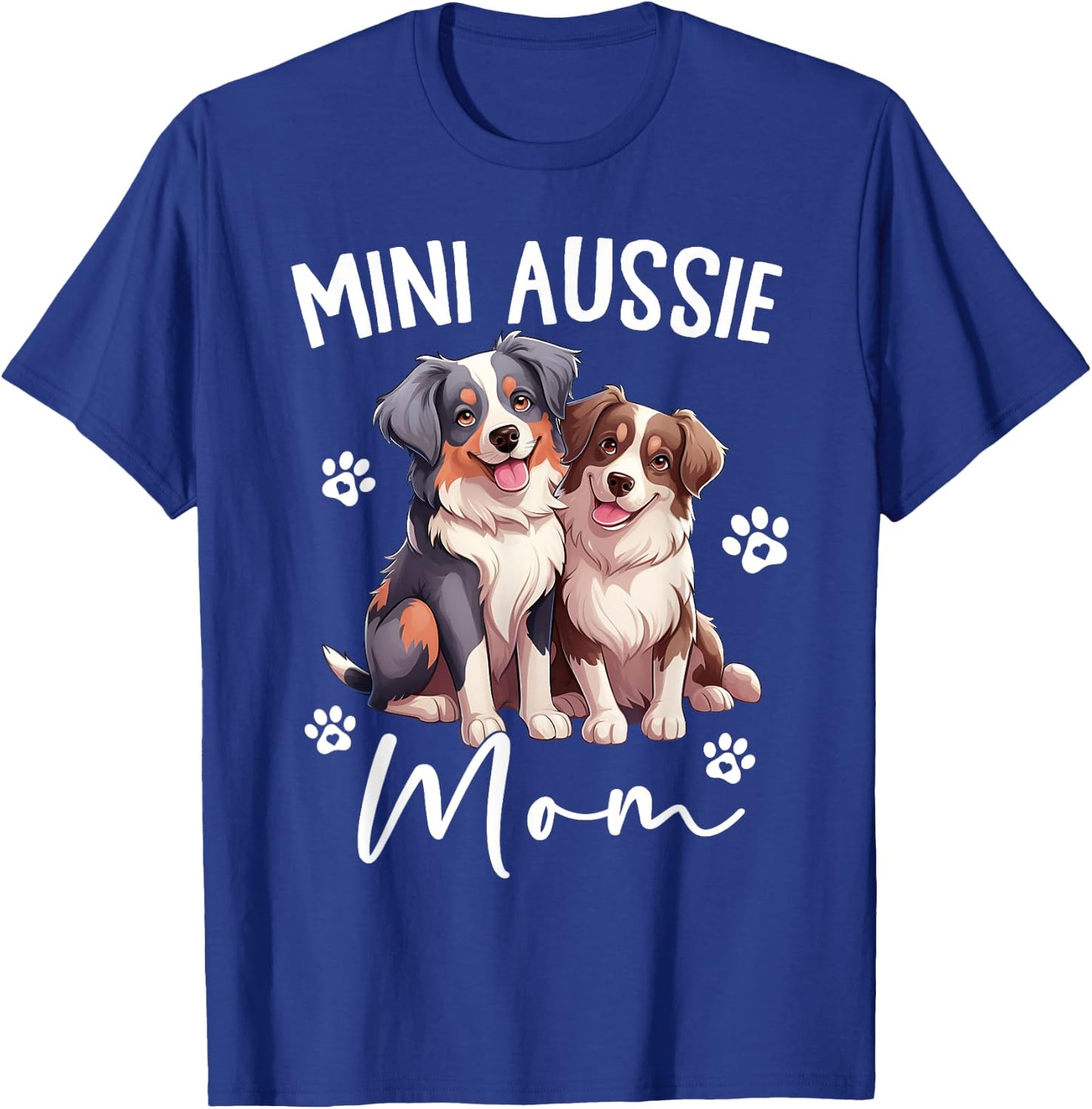 Aussie Mom Australian Shepherd World's Best Mini Aussie Mom T-Shirt - T-Shirt | Royal
