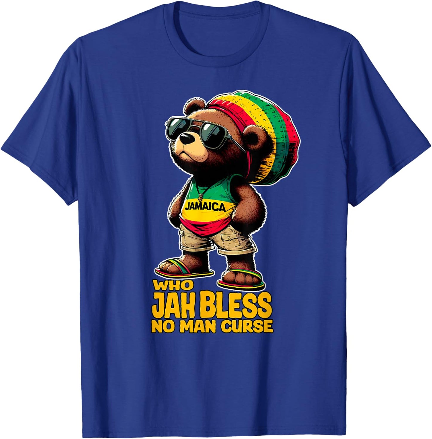 JAMAICA Cute Rasta Bear Jah Bless Reggae Roots , Black, S T-Shirt - T-Shirt | Royal