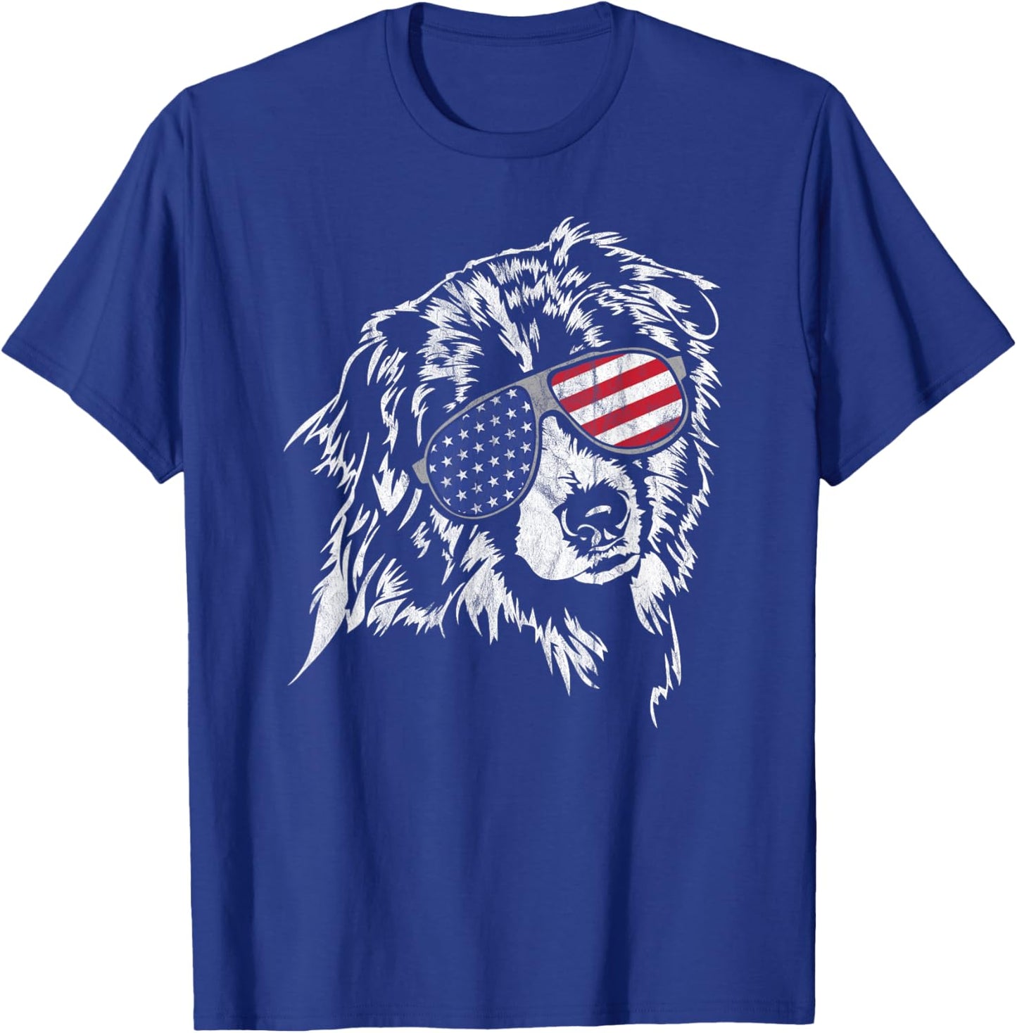Funny Proud Aussie America Flag dog gift Men Women T-Shirt - T-Shirt | Royal