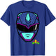 Power Rangers Blue Ranger Retro Print Big Face T-Shirt - T-Shirt | Royal