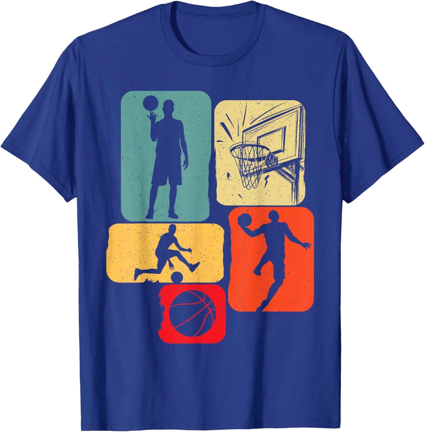 Basketball Basketball Player Basketball Fan Basketball Player Retro Basketball T-Shirt - T-Shirt | Royal