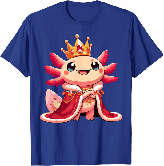 Axolotl Queen Anime Cute Kawaii Axolotl T-Shirt - T-Shirt | Royal