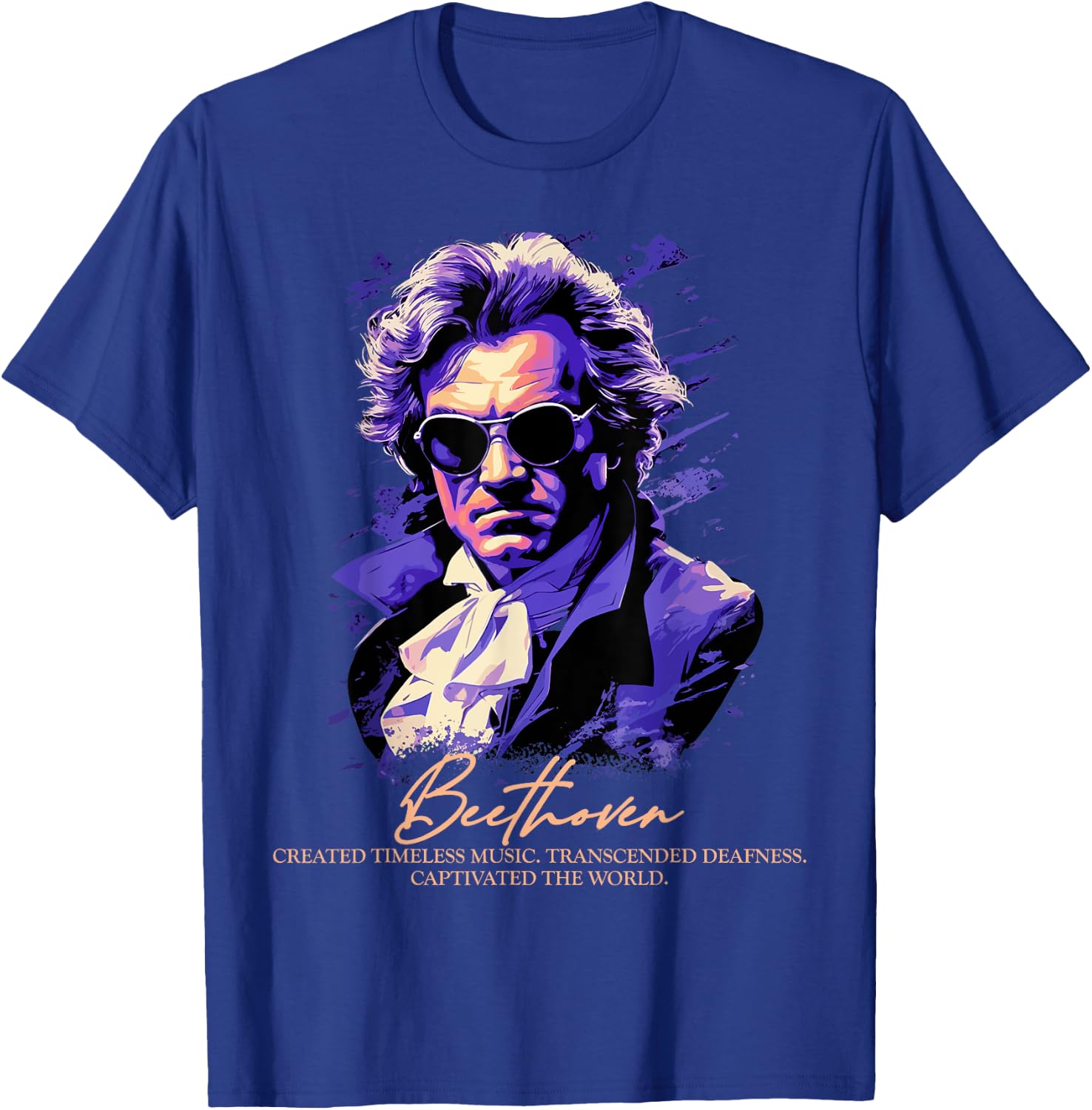 Ludwig van Beethoven Symphony Composer Transcended Deafness T-Shirt - T-Shirt | Royal