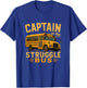 Captain of The Struggle Bus Distressed School Bus Driver Fun T-Shirt - T-Shirt | Royal