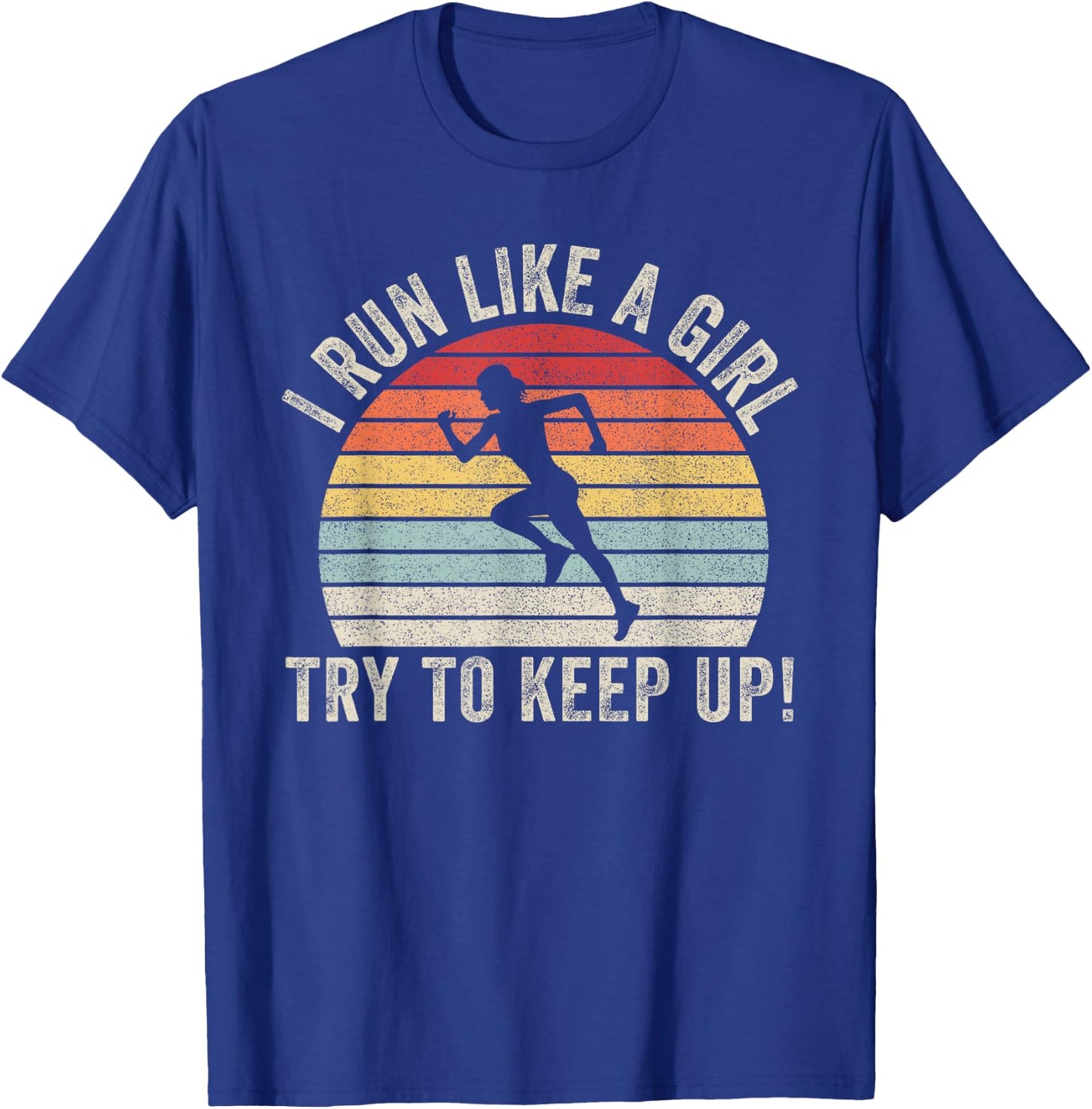 Catch Some Rays Vintage Retro Girl Women's Funny Running T-Shirt - T-Shirt | Royal