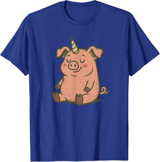 Unicorn Pig Costume for Funny Pigs and Unicorns Lovers T-Shirt - T-Shirt | Royal