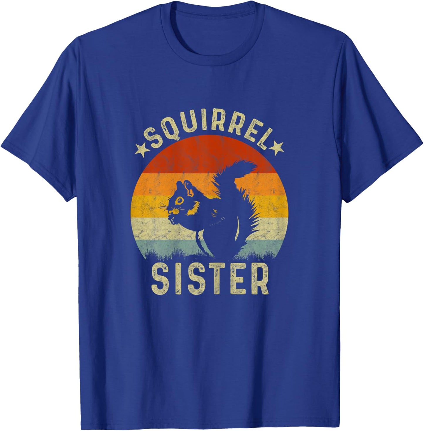 Vintage Squirrel Graphic for Squirrel Lover Sister Retro T-Shirt - T-Shirt | Royal