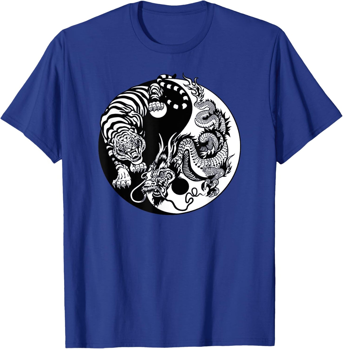Yin Yang Dragon Tiger T-Shirt - T-Shirt | Royal