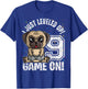 9 Years Old 9th Birthday Pug Dog Boy Girl Gifts Video Game T-Shirt - T-Shirt | Royal
