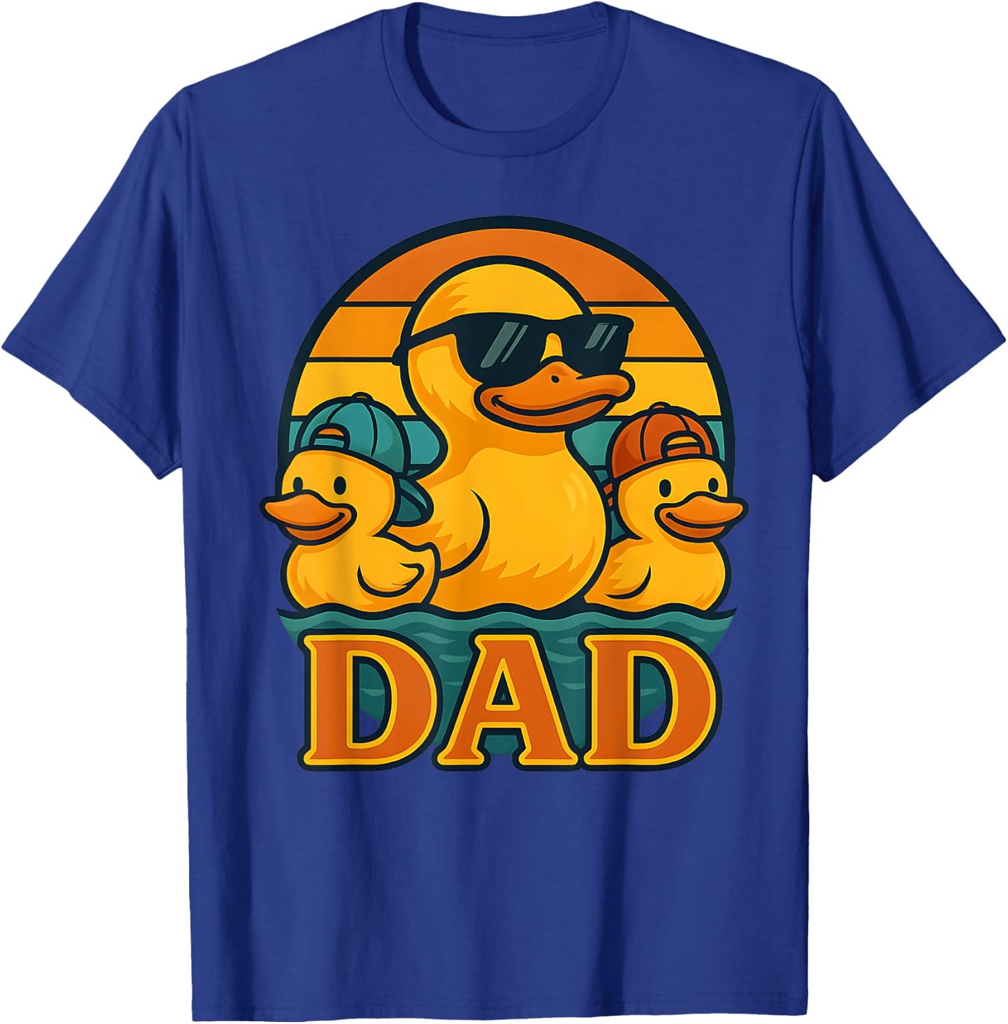 Dad Rubber Duck Retro Rubber Ducky Family Retro Dad of Boys T-Shirt - T-Shirt | Royal