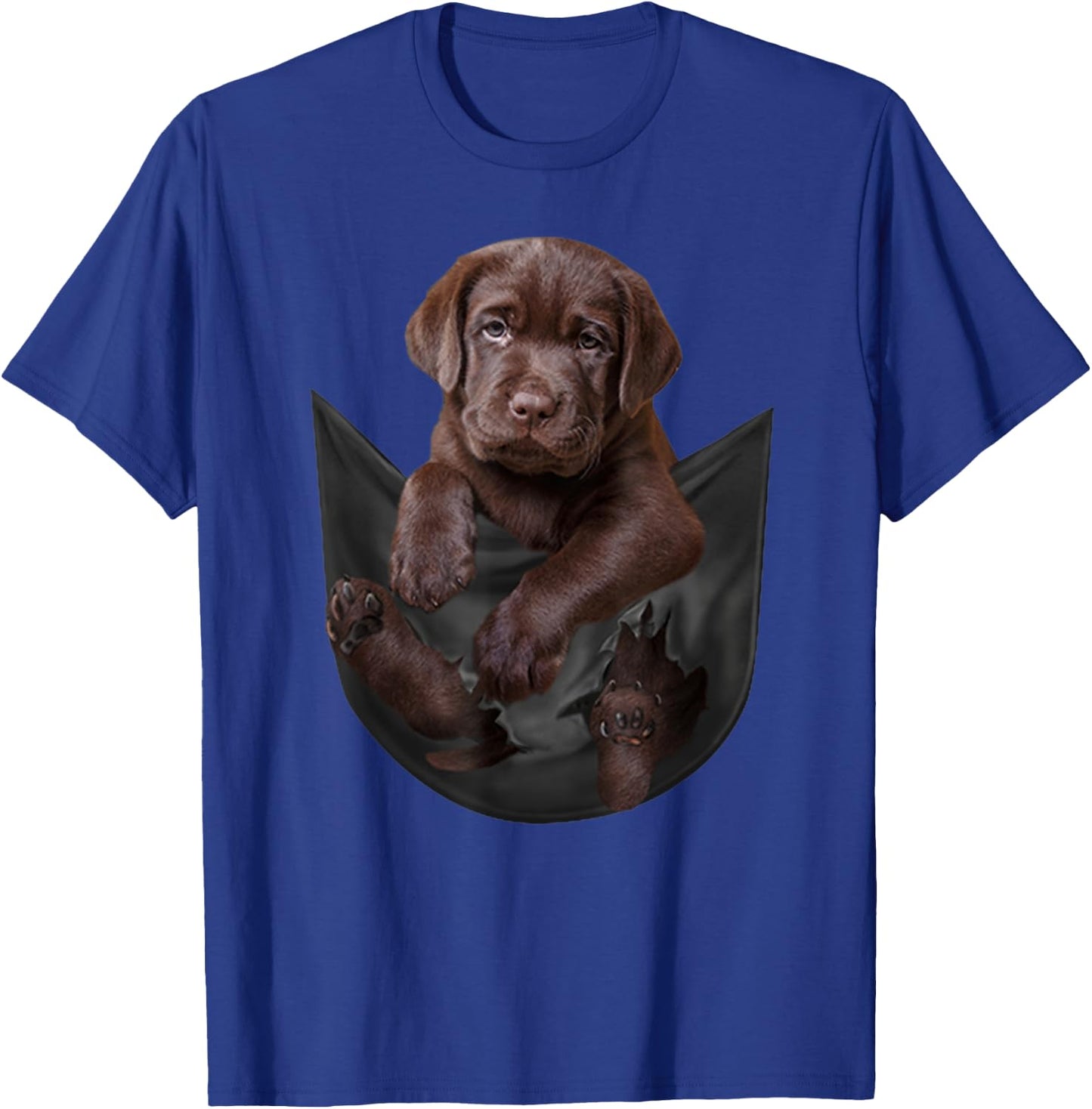Funny Labrador Retriever in Your Pocket for Chocolate Lab T-Shirt - T-Shirt | Royal