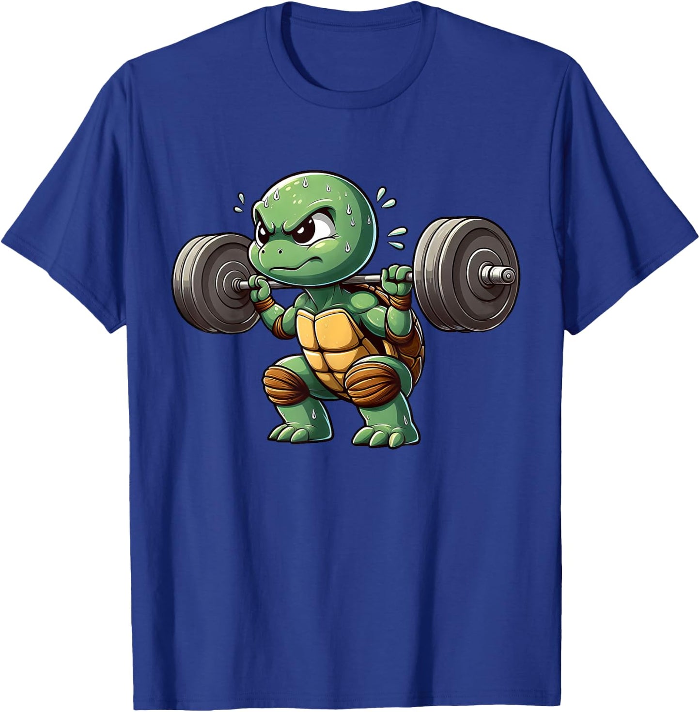 Turtle Weightlifting Barbell Fitness Workout T-Shirt - T-Shirt | Royal